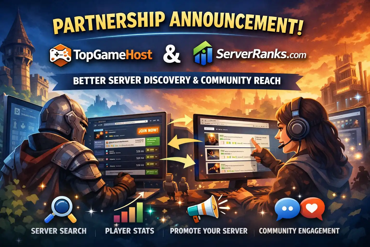 TopGameHost Partners With ServerRanks.com